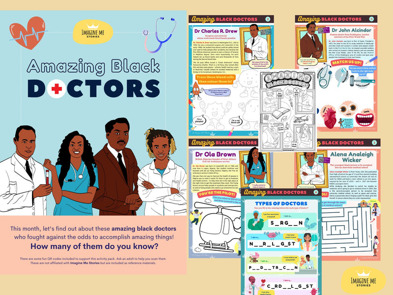 Amazing Black Doctors Activity Pack (PHYSICAL COPY)