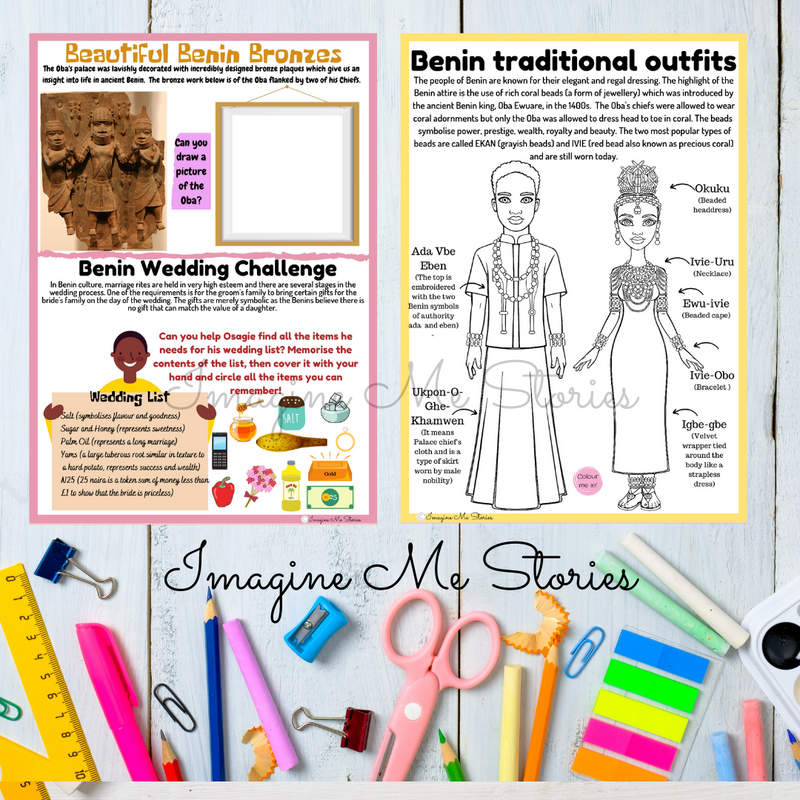 DIGITAL FILE: Kingdom of Benin Activity Pack (Amazing African Kingdoms Series) - Imagine Me Stories