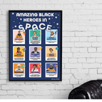 Amazing Black Space Heroes Poster A3 - Imagine Me Stories