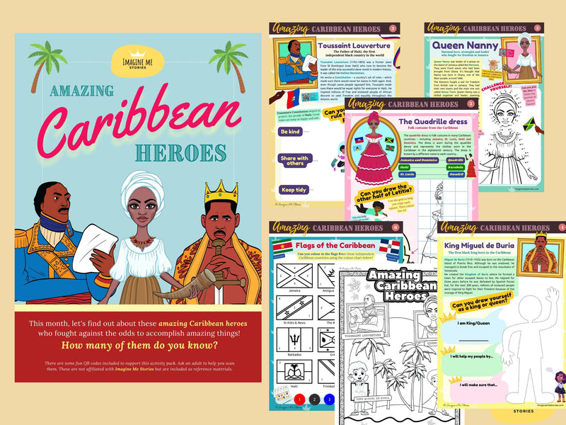 DIGITAL FILE - Amazing Caribbean Heroes Activity Pack