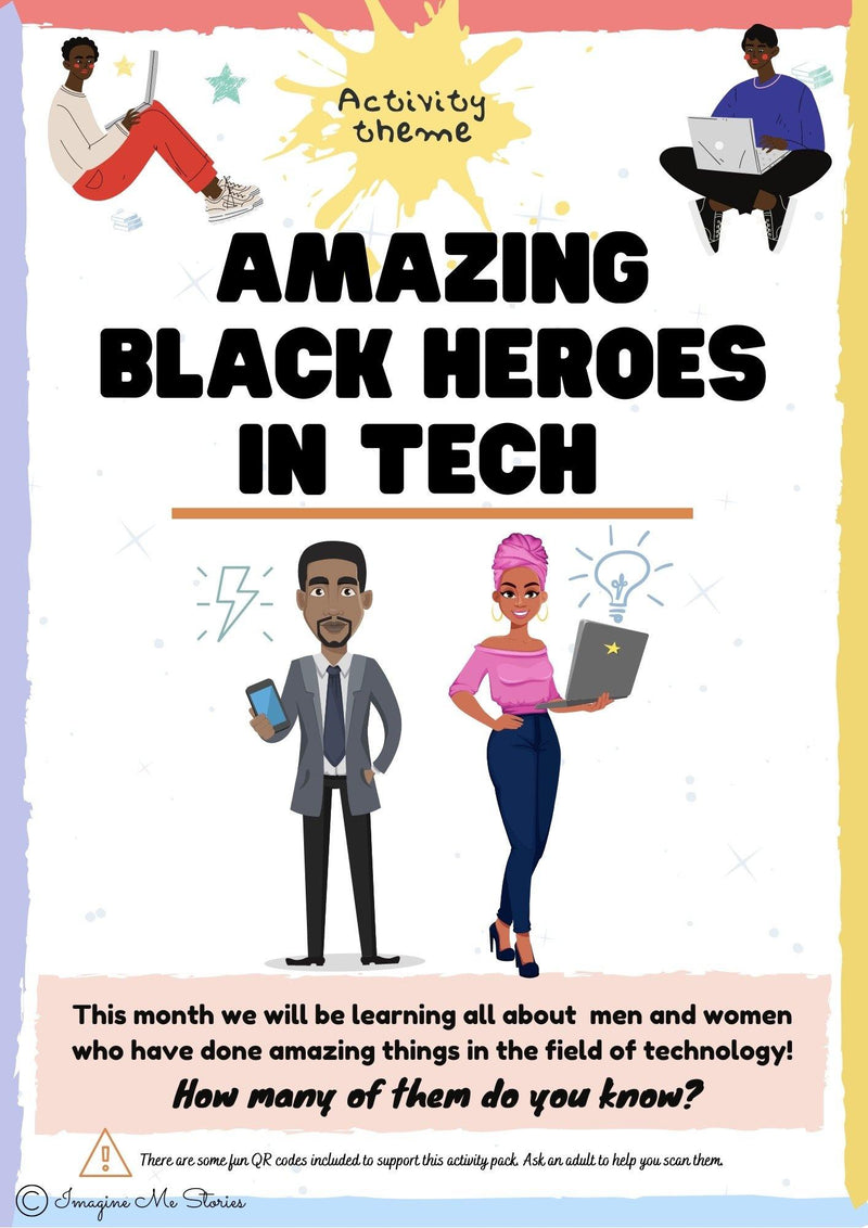 DIGITAL FILE: Amazing Black Heroes in Tech Activity Pack - Imagine Me Stories